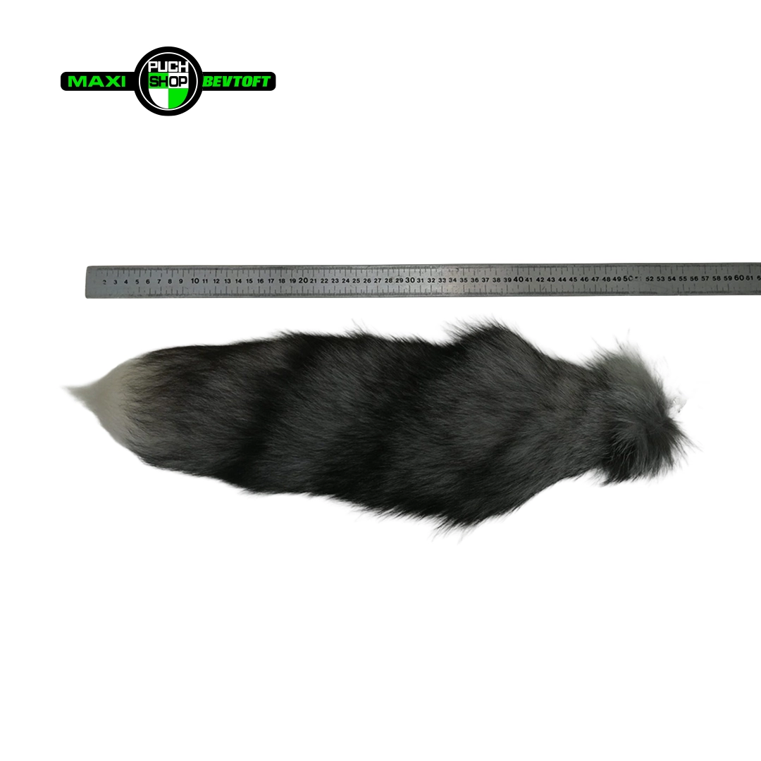 Raevehale blue frost fox med vedhaeng med linieal Rævehale blue frost fox med vedhæng