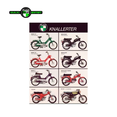 50 X 70 cm STOR plakat MED PUCH TOP med 8 forskellige PUCH knallerter