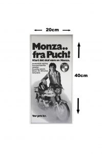 Retro skilt i 3mm pvc model med PUCH Monza