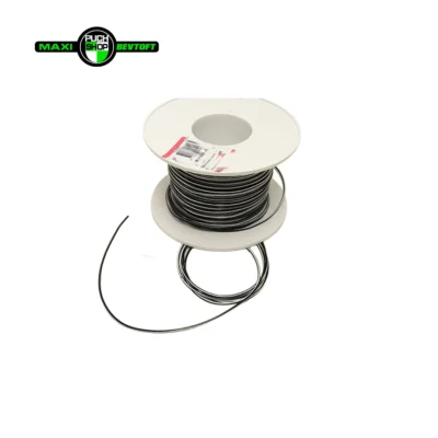 Køb Ledning pr meter SORT MED HVID STRIB