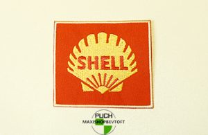 Stofmærke 67x70mm SHELL i den bedste kvalitet med klæber