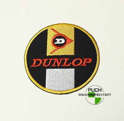 Stofmærke Ø75mm DUNLOP i den bedste kvalitet med klæber