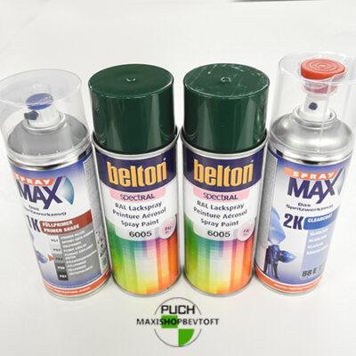 Benzinfast LUX sæt grøn lak ral 6005 med primer og 2 komp lak