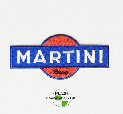 Stofmærke 51 x 110 mm MARTINI i den bedste kvalitet med klæber