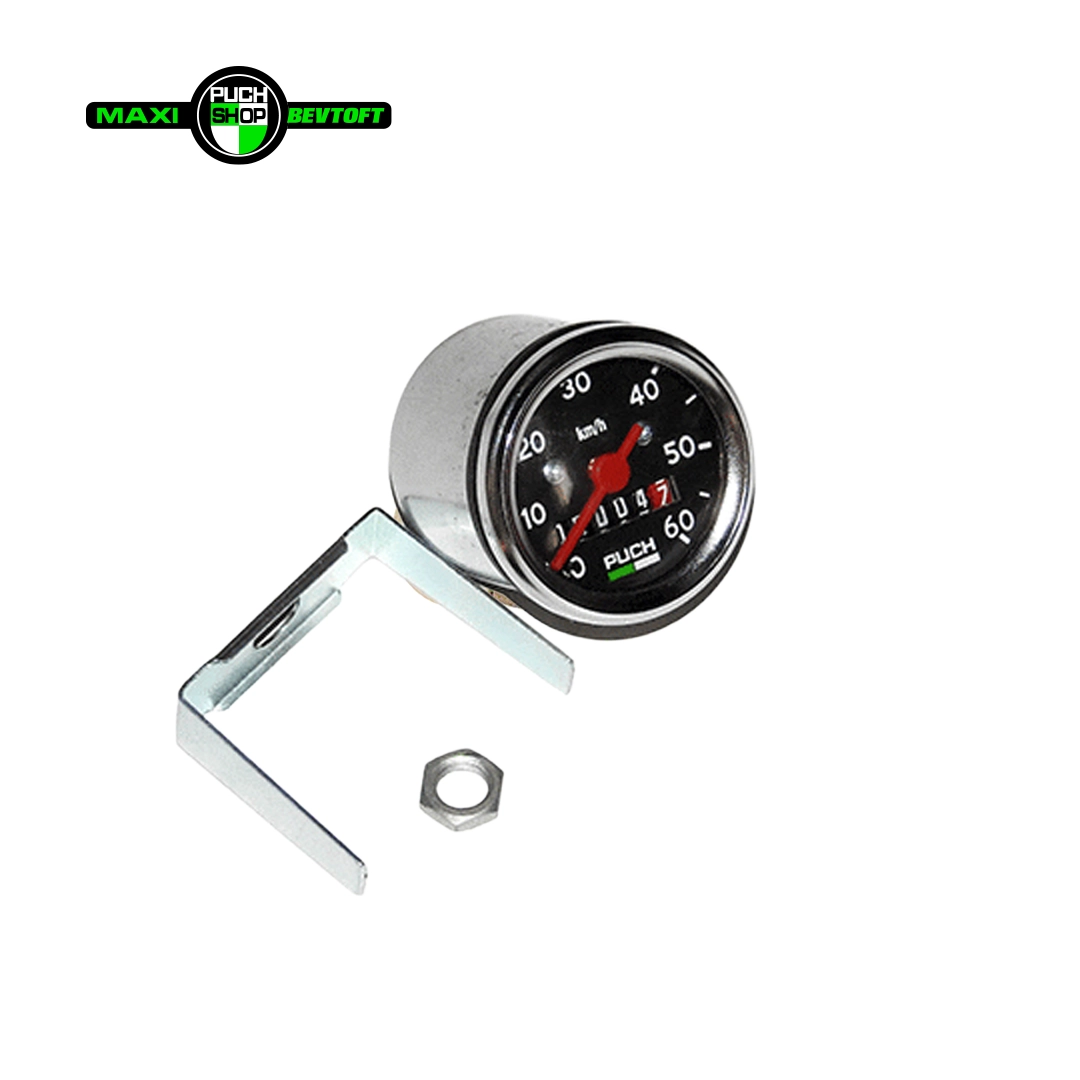Speedometer 60kmt passer til alle PUCH Maxi modeller med firkantet forlygte Speedometer 60kmt passer til alle PUCH Maxi modeller med firkantet forlygte