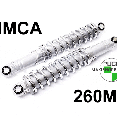 260MM IMCA Støddæmpere grå ben med krom fjeder