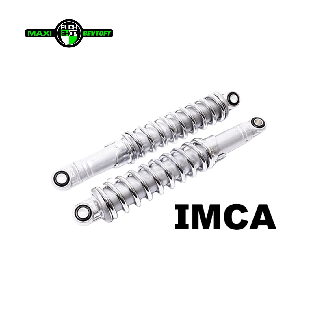 320mm IMCA Stoeddaempere graa ben med krom fjeder 320mm IMCA Støddæmpere grå ben med krom fjeder