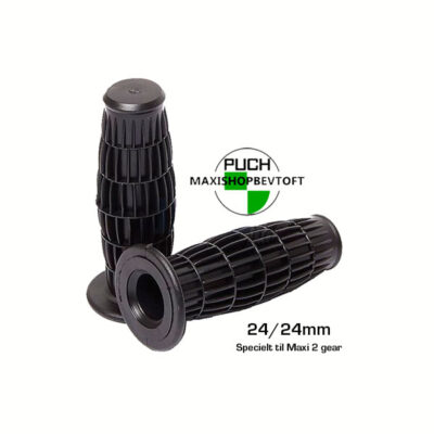 24/24 Gummi håndtag sort model Oldtimer begge 24mm indv mål