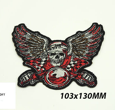 Stofmærke 103x130mm RACE DEVIL