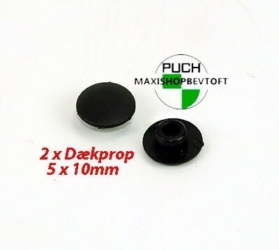 2stk sorte Dækpropper 5 x 10mm