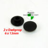 2stk sorte Dækpropper 6 x 13mm