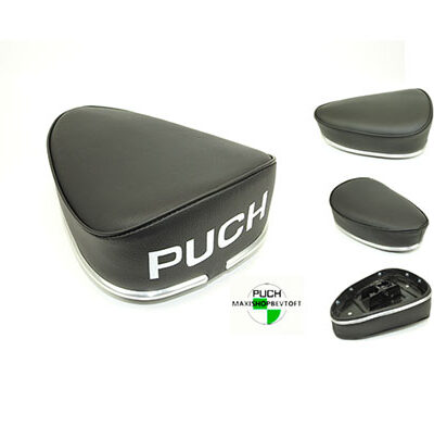 Sæde Oldtimer SORT med tekst til PUCH Maxi