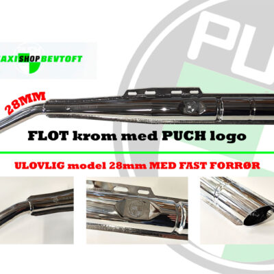 Ulovlig udstødning 28mm med logo i god kvalitet