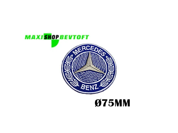 Stofmærke-Ø75mm-MERCEDES-BENZ-i-den-bedste-kvalitet-med-klæber Stofmærke Ø75mm MERCEDES BENZ i den bedste kvalitet med klæber