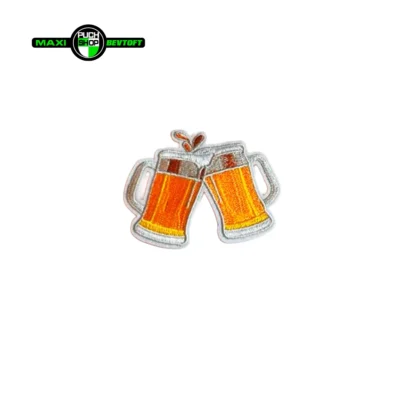 Stofmærke 56x71mm ZWEI GROSSE BIER