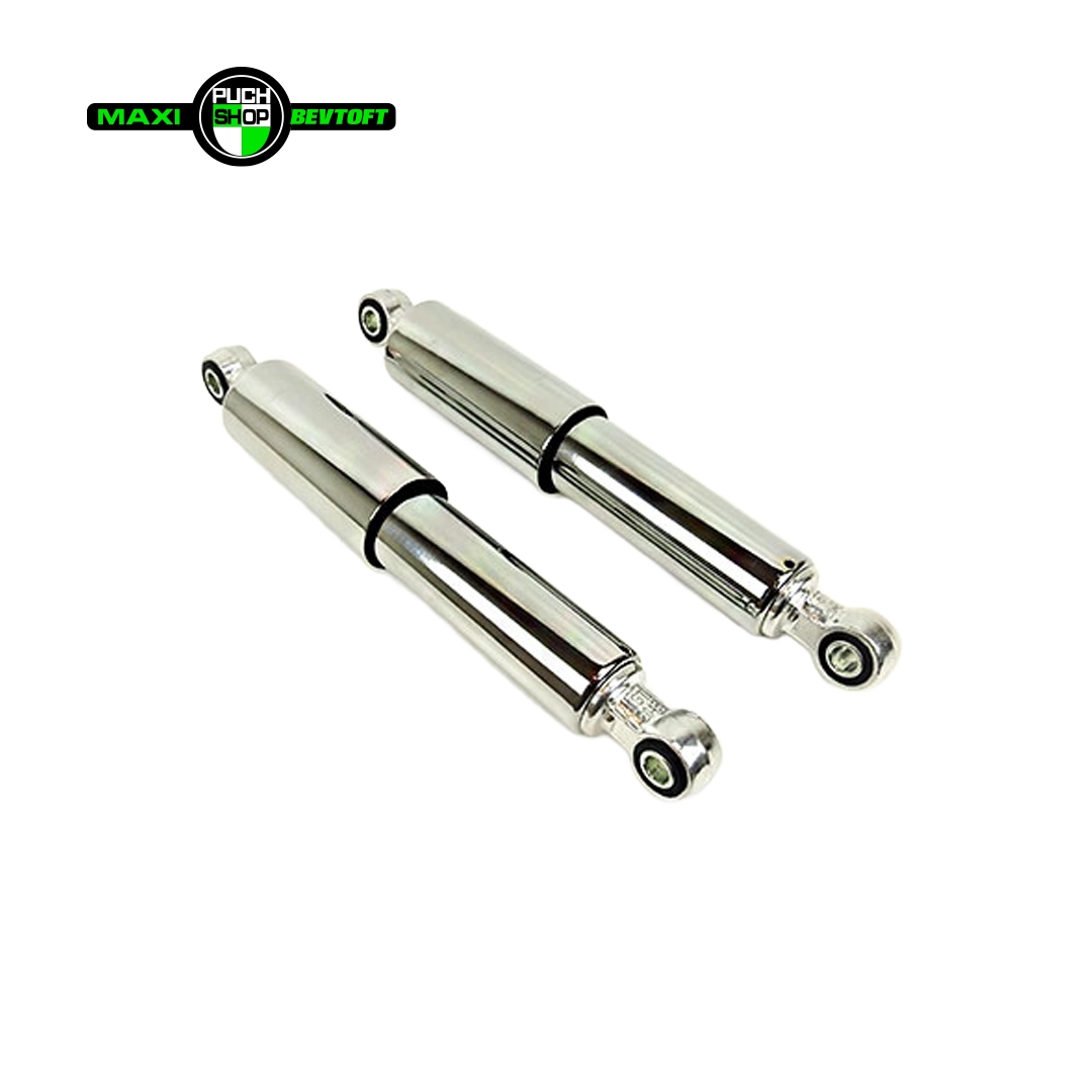 Stoeddaempere 280mm lukket model FULD KROM til PUCH Maxi S, KL og 2 gear Støddæmpere 280mm lukket model FULD KROM til PUCH Maxi S, KL og 2 gear