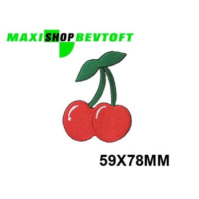 Stofmærke 59x78mm CHERRY i den bedste kvalitet med klæber