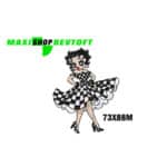 Stofmærke 73X88mm BETTY BOOP i den bedste kvalitet med klæber
