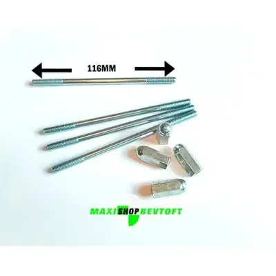 Pinbolte sæt 6x116mm med forhøjet lukket møtrik