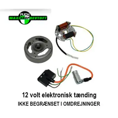 Elektronisk tænding RACE 12 volt komplet