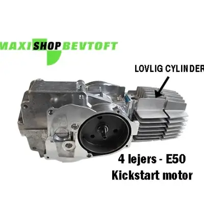 Maxi K motor E50 med lovlig Arezzo cylinder