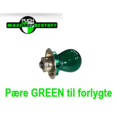 Pære GREEN til forlygte 12 volt 15 watt