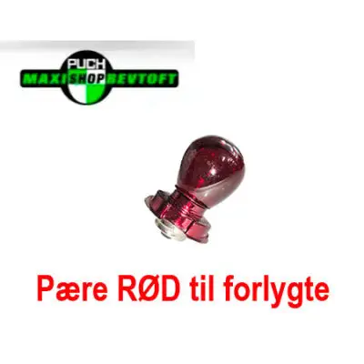 Pære RØD til forlygte 12 volt 15 watt