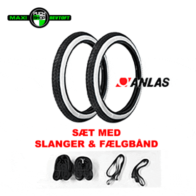 ANLAS Whitewall SÆT med slanger & fælgbånd