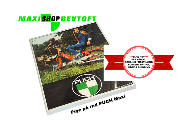 Pige-på-rød-PUCH-Maxi-i-ramme Pige på rød PUCH Maxi i ramme