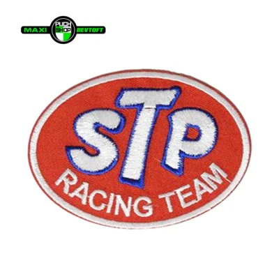 Stofmærke 71 x 99 mm STP RACING TEAM i den bedste kvalitet med klæber