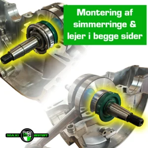 Montering af Simmerringe og lejer på Krumtap