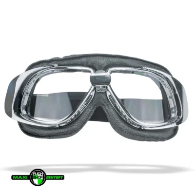 Pilotbriller – sort/krom med klart glas