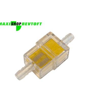 Benzin filter klar plast GUL