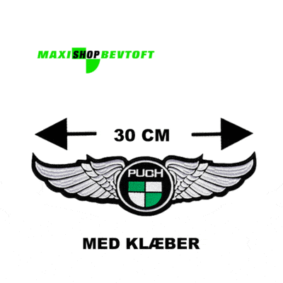 Puch stof vinge 30cm MED KLÆBER