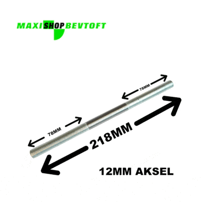 12mm X 218mm hjul aksel