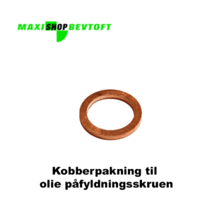 Kobberpakning til olie påfyldningsskruen