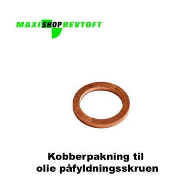 Kobberpakning til olie påfyldningsskruen