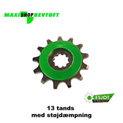 Esjot 13 tands tandhjul STØJDÆMPET til PUCH Maxi