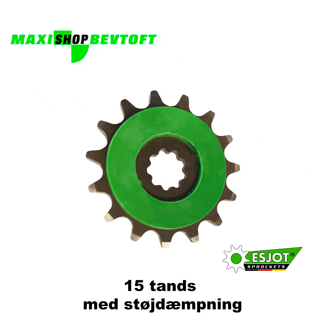 Esjot-15-tands-tandhjul-STØJDÆMPET-til-PUCH-Maxi Esjot 15 tands tandhjul STØJDÆMPET til PUCH Maxi