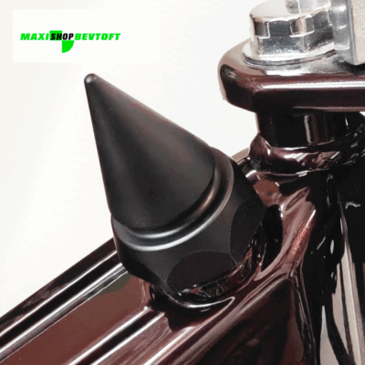 Spids sort anodiseret tankprop til PUCH Maxi P, K, KL og 2-gears modeller