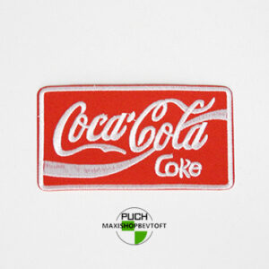 Stofmærke 56 x 100 mm Coca Cola i den bedste kvalitet med klæber
