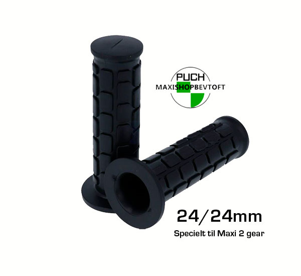 24/24 Gummi håndtag sort model Block begge 24mm indv mål