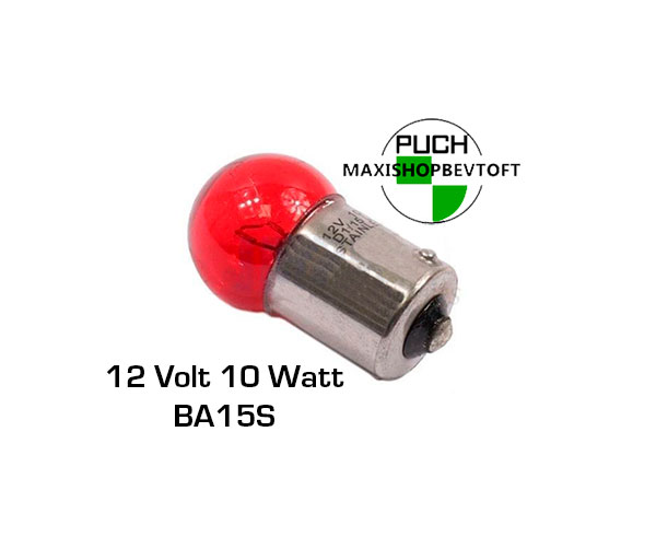 Rød Pære til stor baglygte 12 volt 10 watt