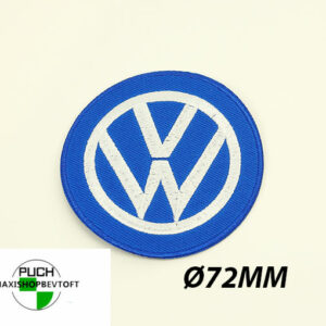 Stofmærke Ø72 mm VW i den bedste kvalitet med klæber