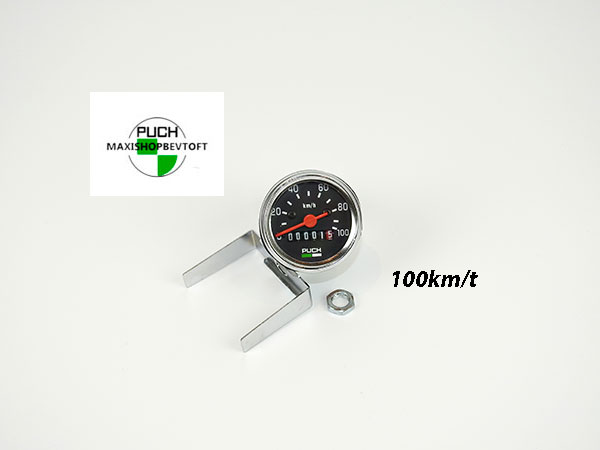 Speedometer 100 kmt passer til alle PUCH Maxi modeller med firkantet forlygte