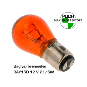 Orange Pære BAY15D 12 Volt 21/5W