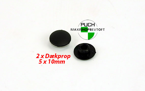 2stk sorte Dækpropper 5 x 10mm