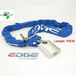 EDGE kædelås BLÅ i kraftig udførsel 110 cm til at sikre din PUCH Maxi